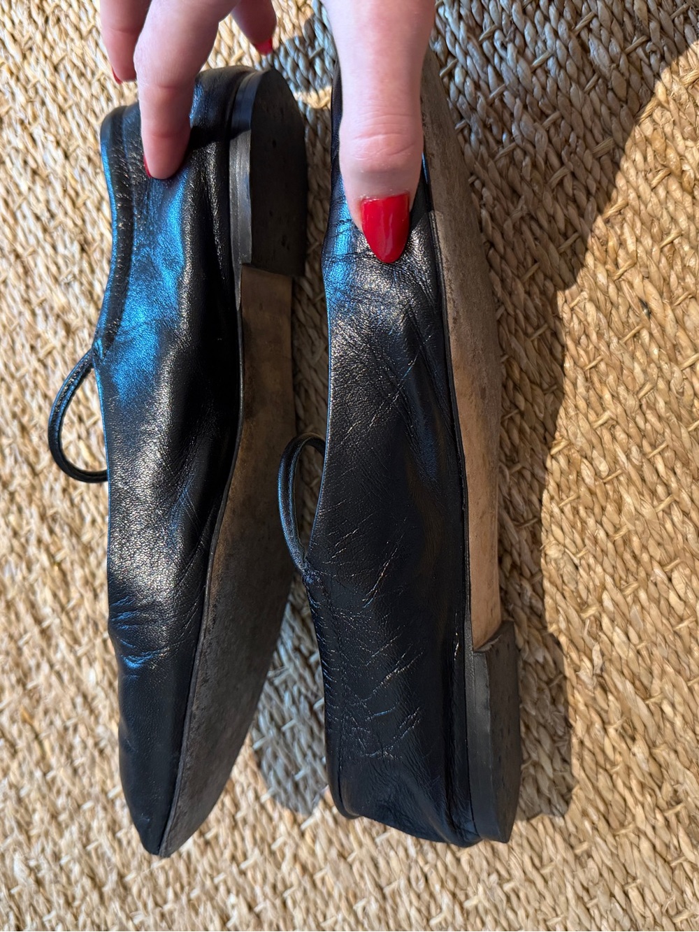 Aeyde Uma Mary-Jane Flats Black Leather 38.5 - Picture 10 of 17